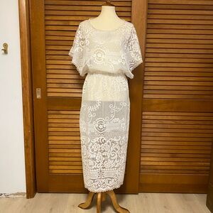 Urban Renewal Ivory Lace Midi Dress